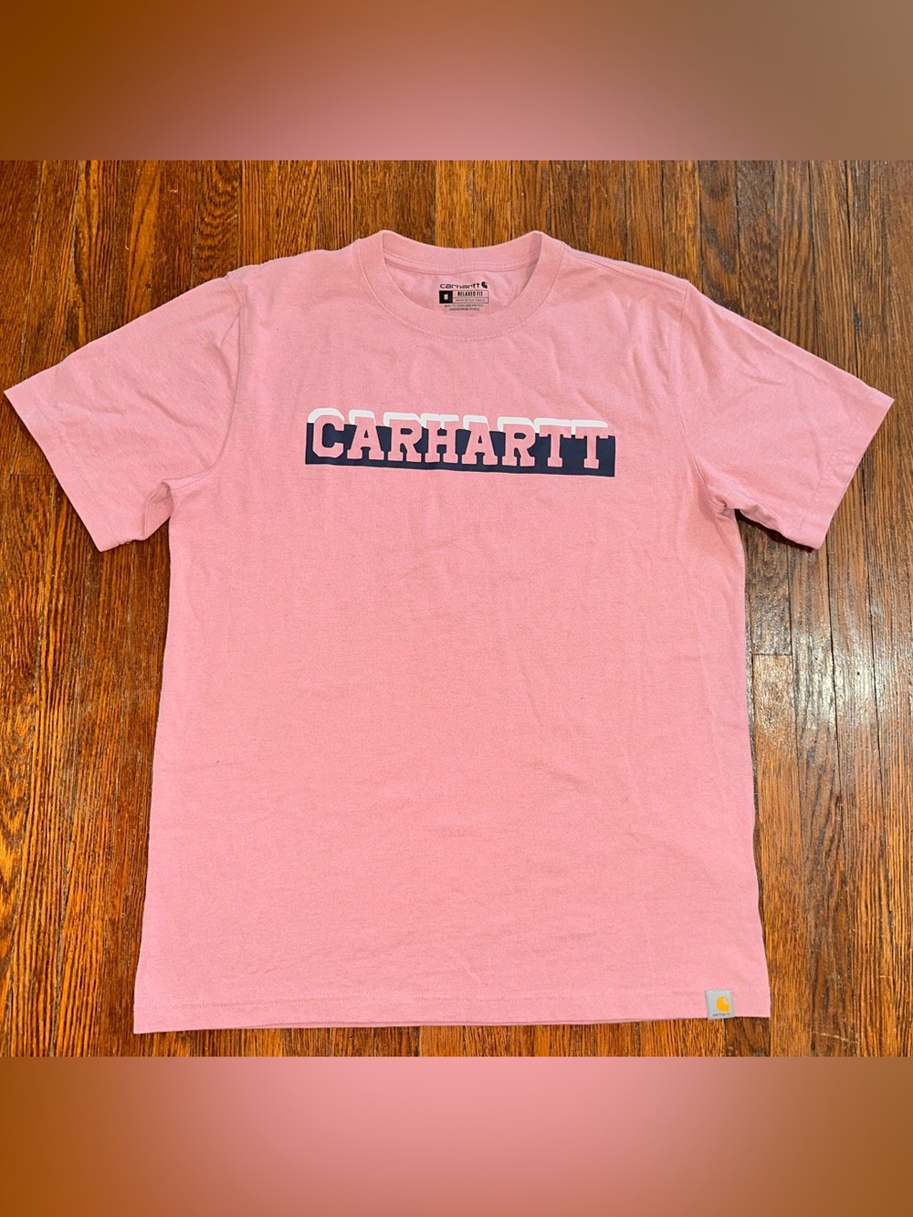 Men’s Medium Carhartt Relaxed Fit Pink Graphic Short Sleeve Gorpcore Shirt